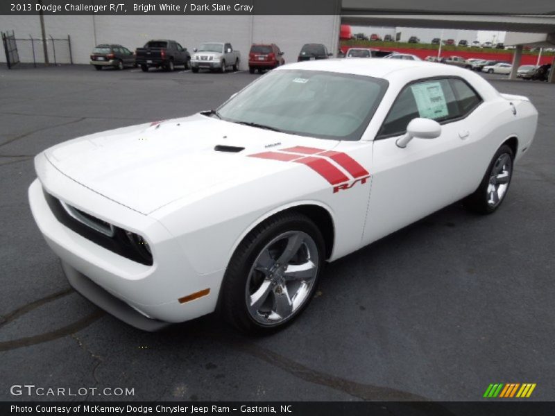 Bright White / Dark Slate Gray 2013 Dodge Challenger R/T