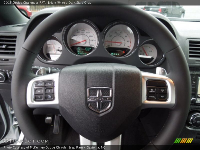 Bright White / Dark Slate Gray 2013 Dodge Challenger R/T