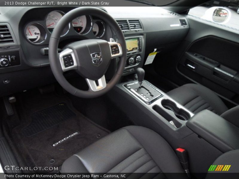 Bright White / Dark Slate Gray 2013 Dodge Challenger R/T
