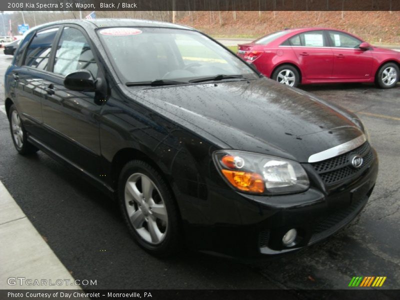 Black / Black 2008 Kia Spectra 5 SX Wagon