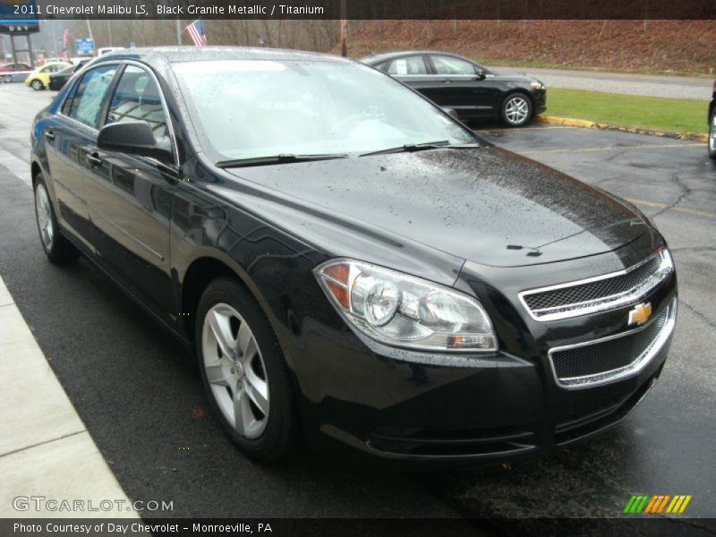 Black Granite Metallic / Titanium 2011 Chevrolet Malibu LS