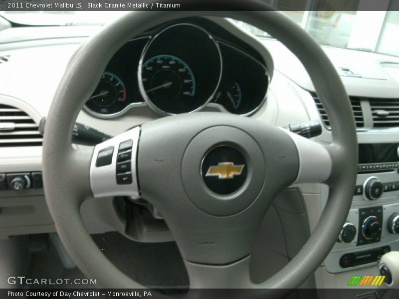 Black Granite Metallic / Titanium 2011 Chevrolet Malibu LS