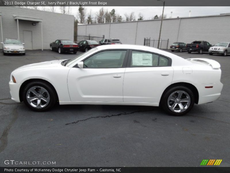 Ivory Pearl / Black/Light Frost Beige 2013 Dodge Charger SE