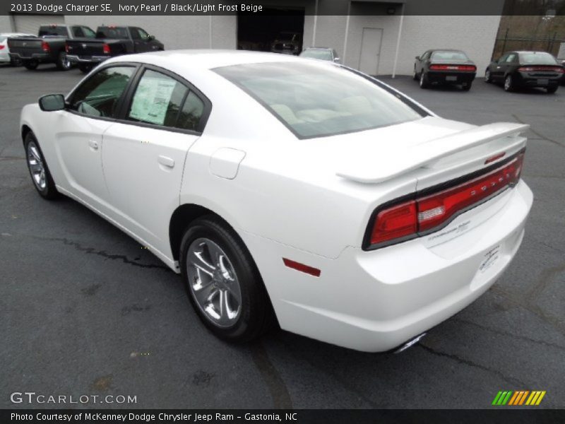 Ivory Pearl / Black/Light Frost Beige 2013 Dodge Charger SE