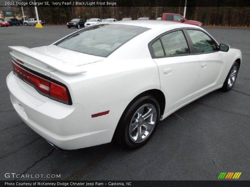 Ivory Pearl / Black/Light Frost Beige 2013 Dodge Charger SE