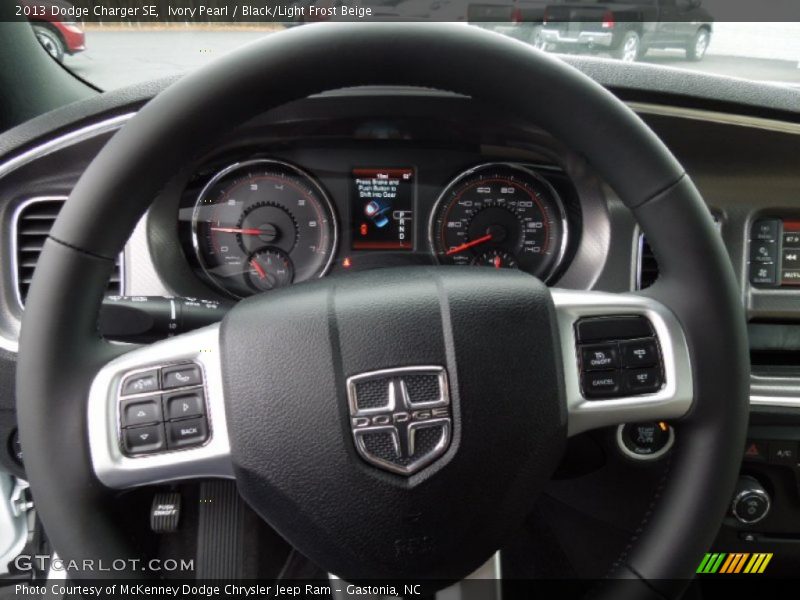 Ivory Pearl / Black/Light Frost Beige 2013 Dodge Charger SE