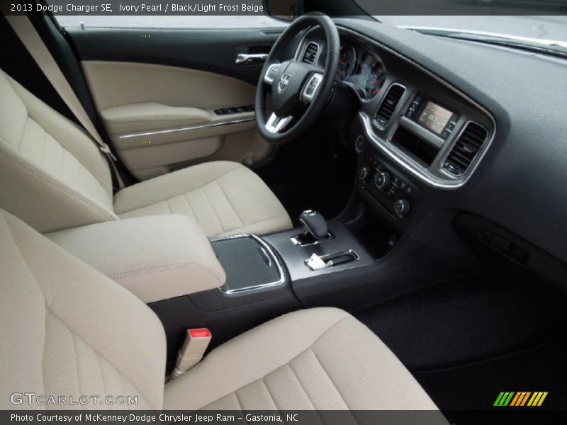 Ivory Pearl / Black/Light Frost Beige 2013 Dodge Charger SE