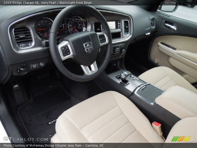 Ivory Pearl / Black/Light Frost Beige 2013 Dodge Charger SE