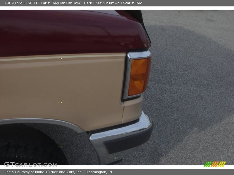 Dark Chestnut Brown / Scarlet Red 1989 Ford F150 XLT Lariat Regular Cab 4x4