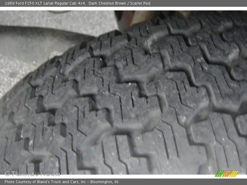Dark Chestnut Brown / Scarlet Red 1989 Ford F150 XLT Lariat Regular Cab 4x4