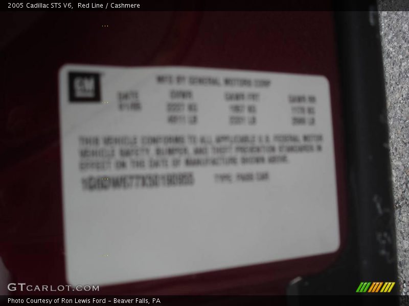 Red Line / Cashmere 2005 Cadillac STS V6