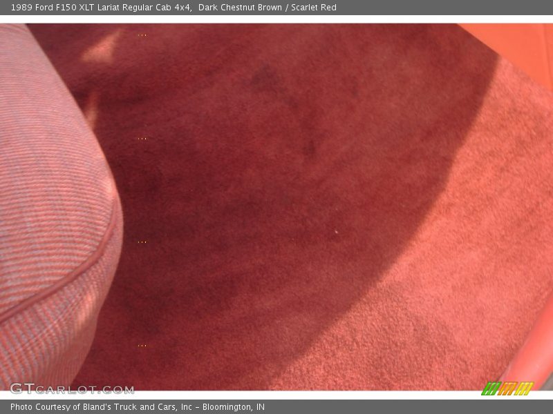 Dark Chestnut Brown / Scarlet Red 1989 Ford F150 XLT Lariat Regular Cab 4x4