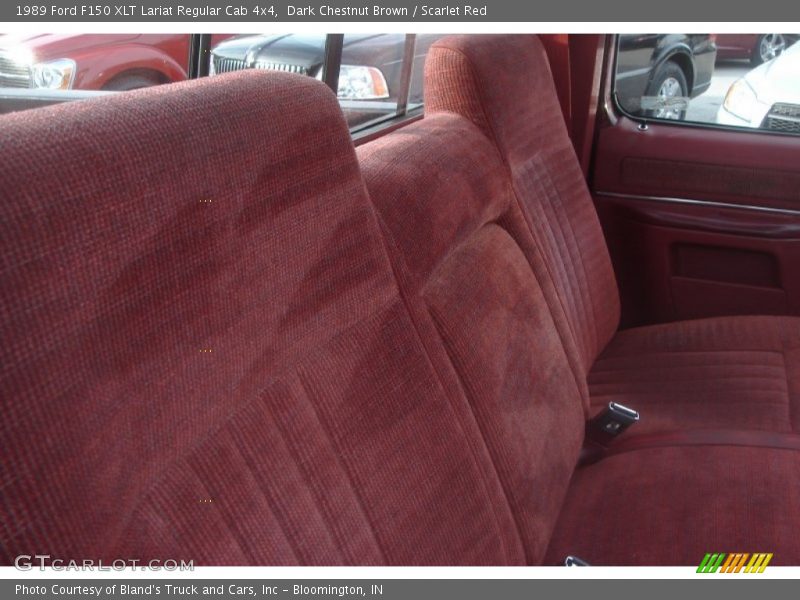 Dark Chestnut Brown / Scarlet Red 1989 Ford F150 XLT Lariat Regular Cab 4x4