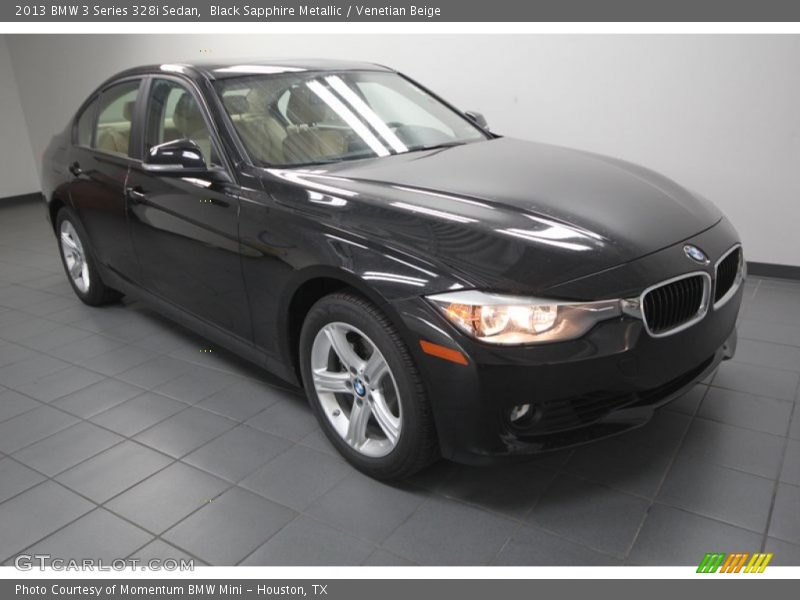 Black Sapphire Metallic / Venetian Beige 2013 BMW 3 Series 328i Sedan