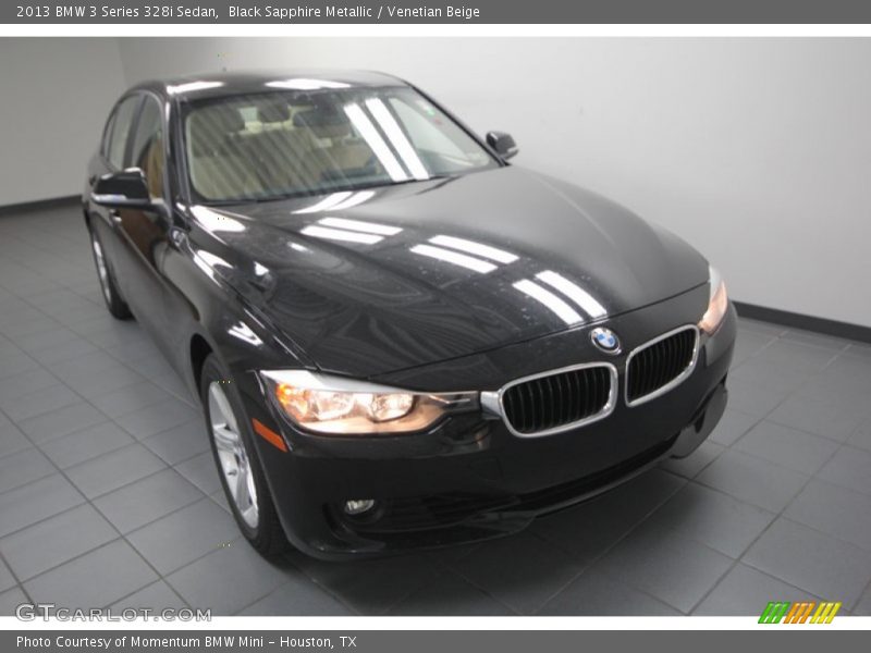 Black Sapphire Metallic / Venetian Beige 2013 BMW 3 Series 328i Sedan