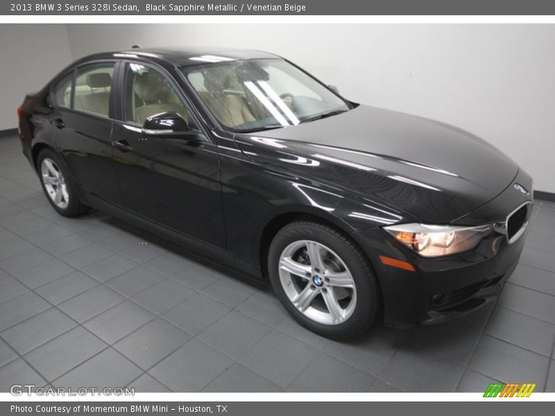 Black Sapphire Metallic / Venetian Beige 2013 BMW 3 Series 328i Sedan