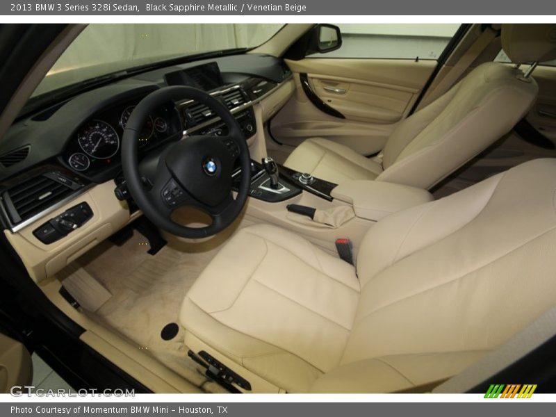 Black Sapphire Metallic / Venetian Beige 2013 BMW 3 Series 328i Sedan