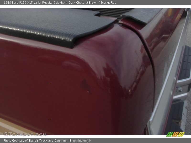 Dark Chestnut Brown / Scarlet Red 1989 Ford F150 XLT Lariat Regular Cab 4x4