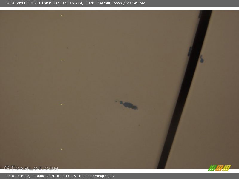 Dark Chestnut Brown / Scarlet Red 1989 Ford F150 XLT Lariat Regular Cab 4x4