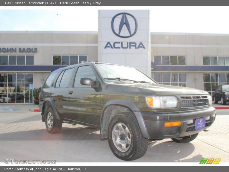 Dark Green Pearl / Gray 1997 Nissan Pathfinder XE 4x4