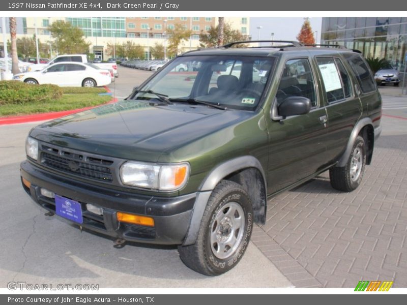 Dark Green Pearl / Gray 1997 Nissan Pathfinder XE 4x4