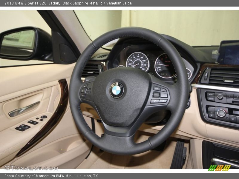 Black Sapphire Metallic / Venetian Beige 2013 BMW 3 Series 328i Sedan