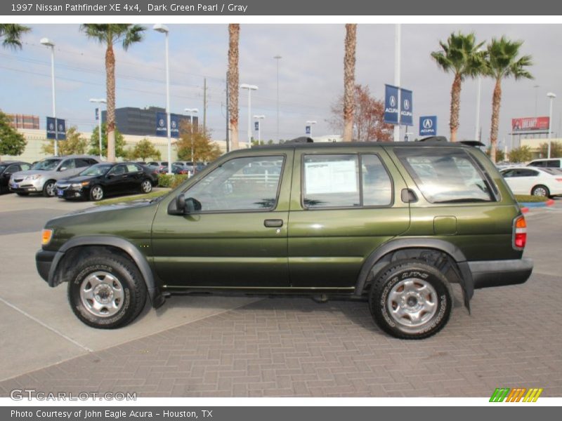Dark Green Pearl / Gray 1997 Nissan Pathfinder XE 4x4