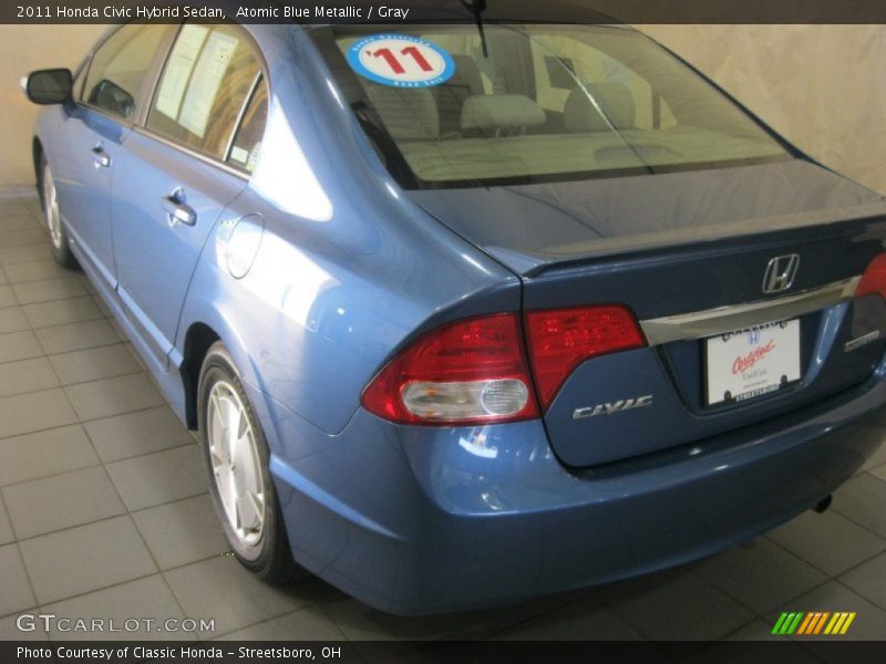 Atomic Blue Metallic / Gray 2011 Honda Civic Hybrid Sedan