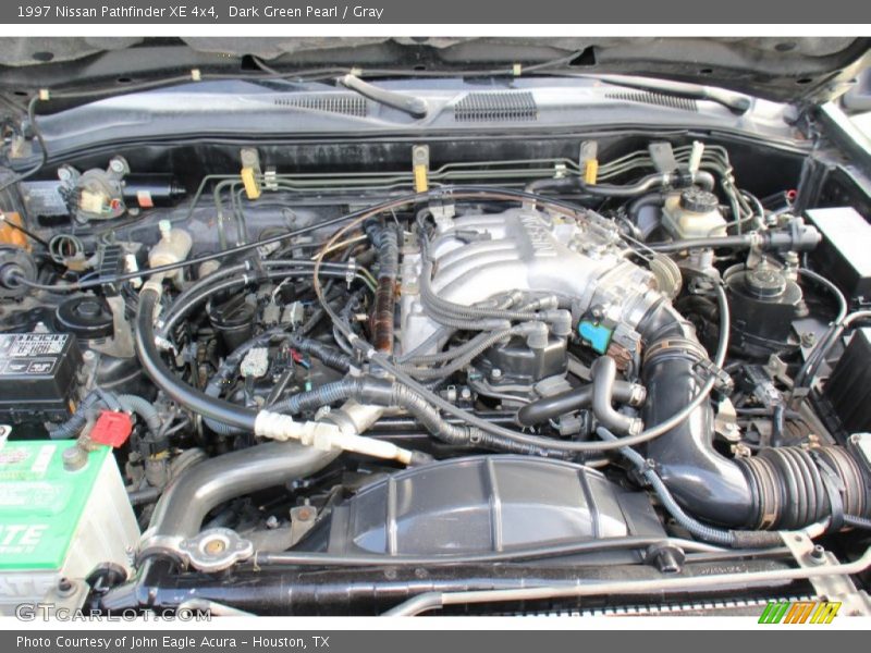 Dark Green Pearl / Gray 1997 Nissan Pathfinder XE 4x4