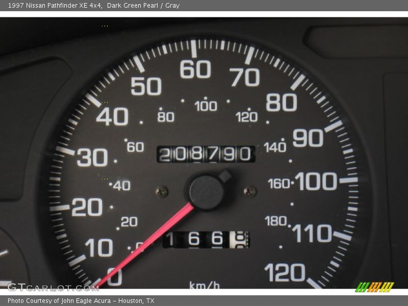 Dark Green Pearl / Gray 1997 Nissan Pathfinder XE 4x4