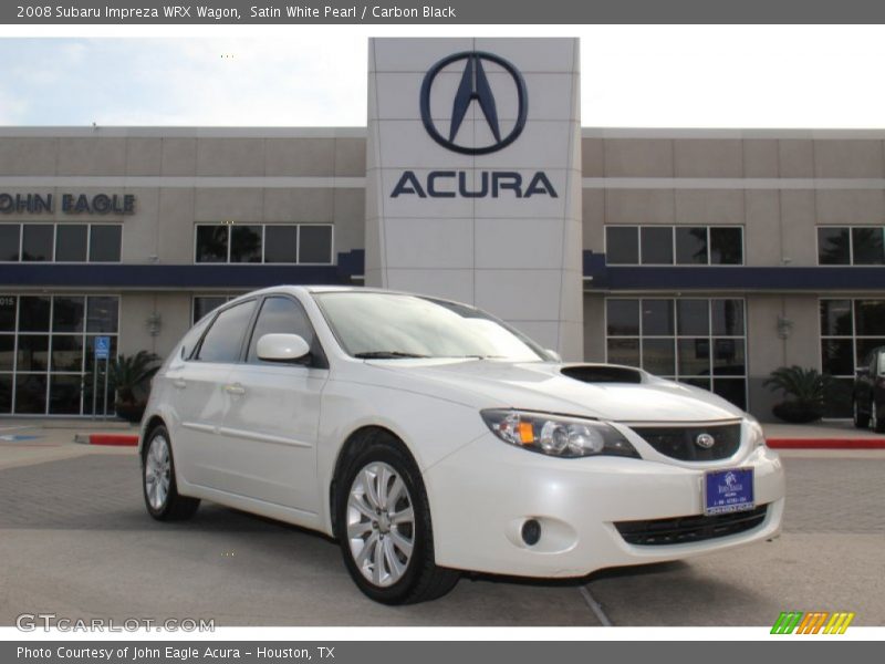 Satin White Pearl / Carbon Black 2008 Subaru Impreza WRX Wagon