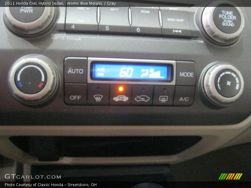 Atomic Blue Metallic / Gray 2011 Honda Civic Hybrid Sedan
