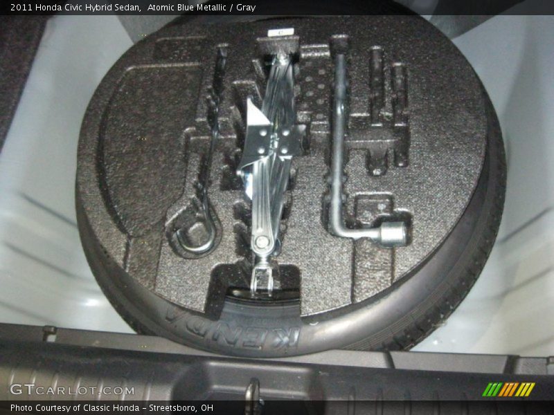 Atomic Blue Metallic / Gray 2011 Honda Civic Hybrid Sedan