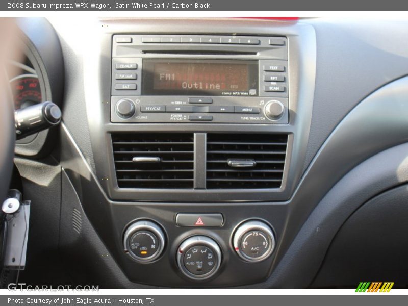 Satin White Pearl / Carbon Black 2008 Subaru Impreza WRX Wagon