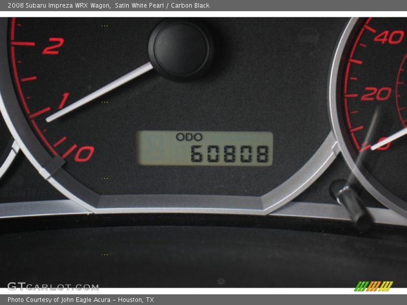 Satin White Pearl / Carbon Black 2008 Subaru Impreza WRX Wagon