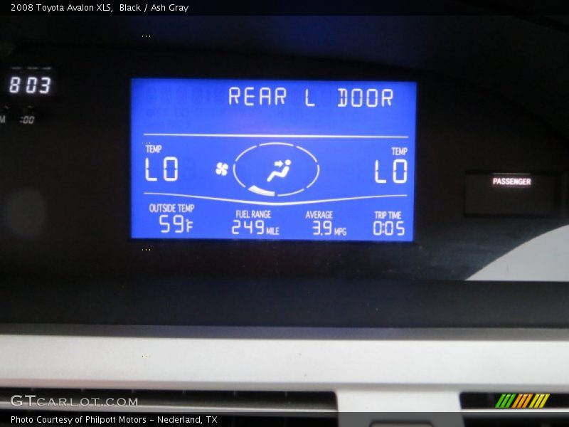 Black / Ash Gray 2008 Toyota Avalon XLS