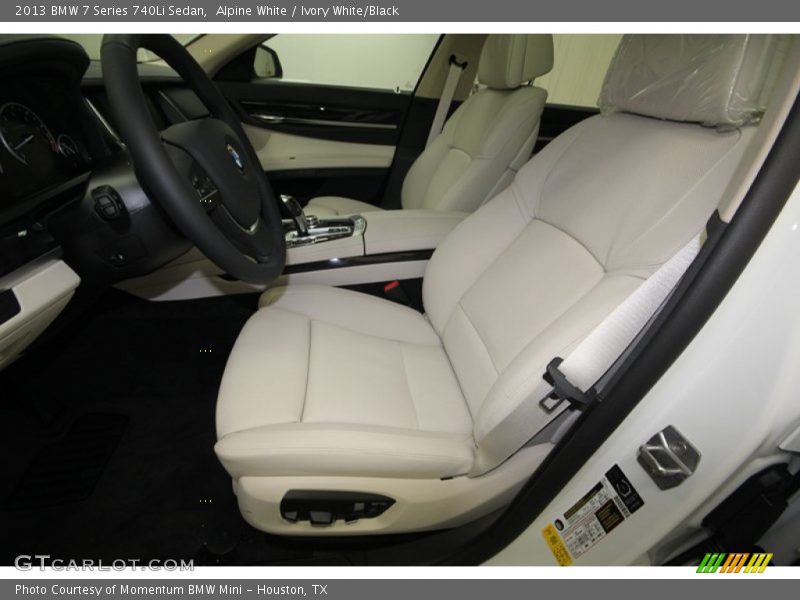 Alpine White / Ivory White/Black 2013 BMW 7 Series 740Li Sedan