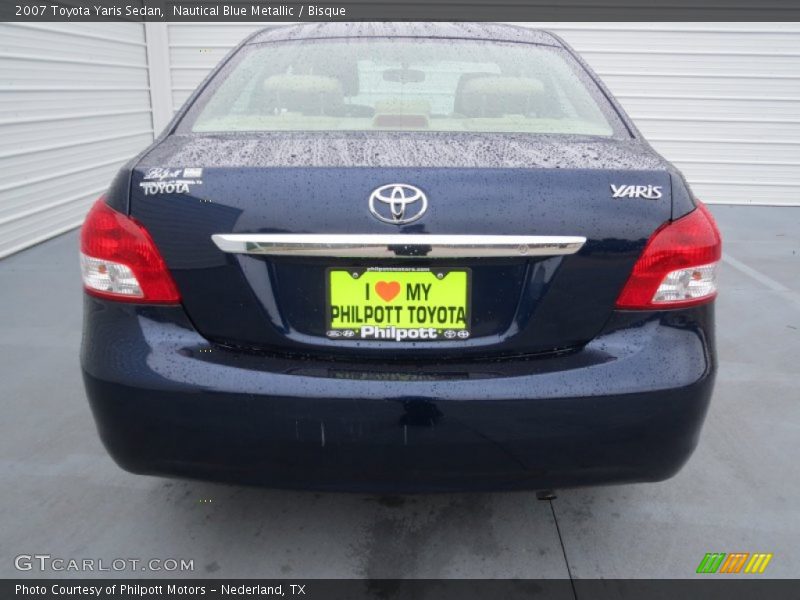 Nautical Blue Metallic / Bisque 2007 Toyota Yaris Sedan