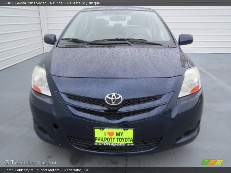 Nautical Blue Metallic / Bisque 2007 Toyota Yaris Sedan