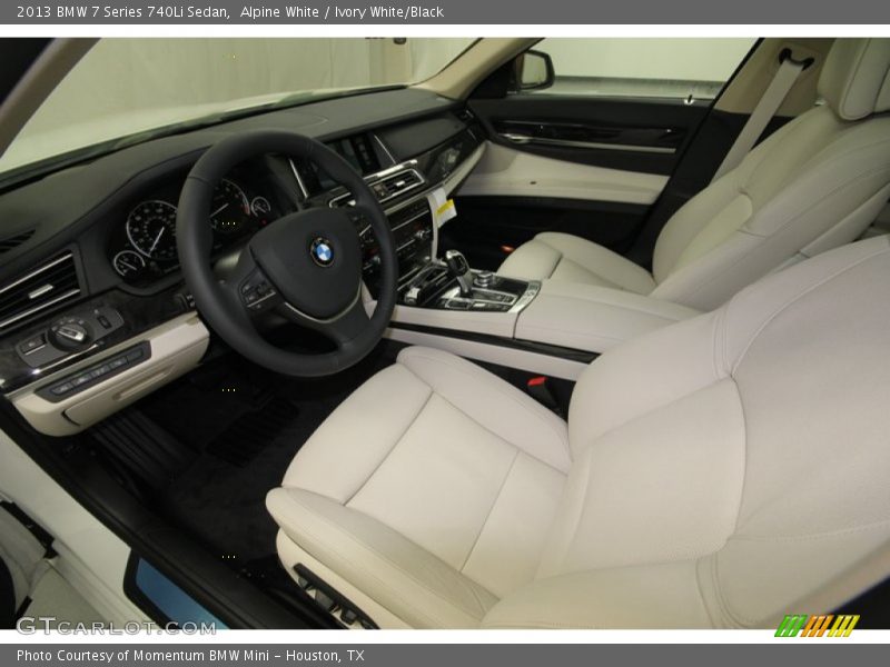Alpine White / Ivory White/Black 2013 BMW 7 Series 740Li Sedan