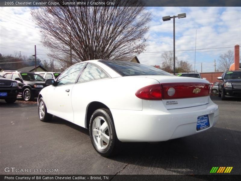 Summit White / Graphite Gray 2005 Chevrolet Cavalier Coupe