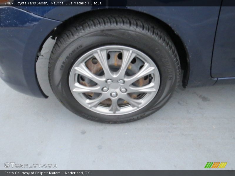 Nautical Blue Metallic / Bisque 2007 Toyota Yaris Sedan