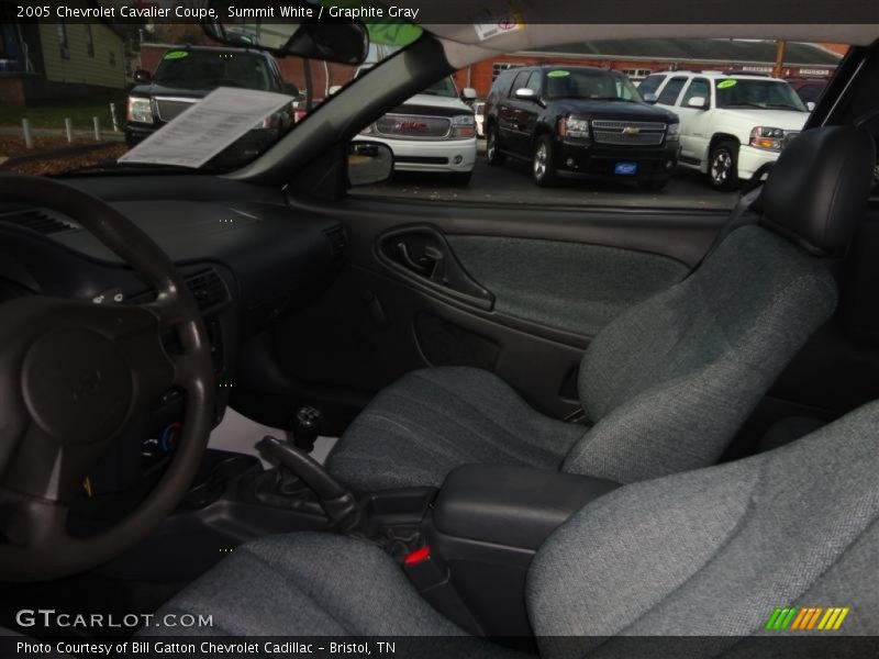 Summit White / Graphite Gray 2005 Chevrolet Cavalier Coupe