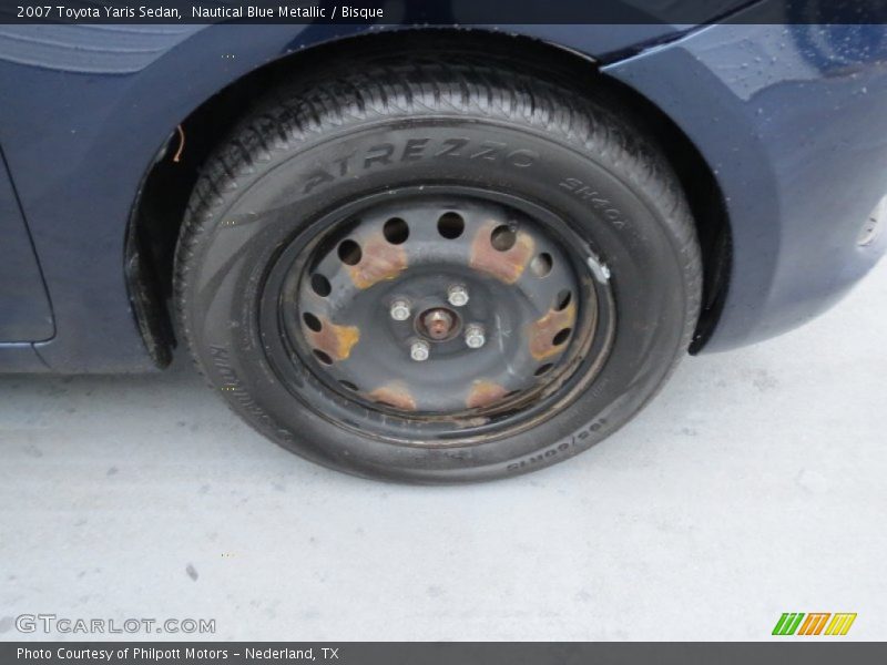 Nautical Blue Metallic / Bisque 2007 Toyota Yaris Sedan