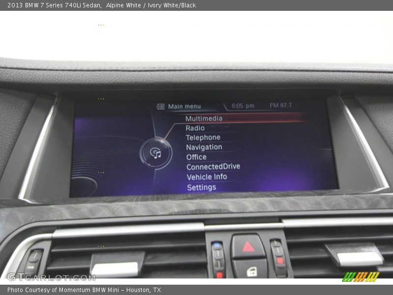 Alpine White / Ivory White/Black 2013 BMW 7 Series 740Li Sedan