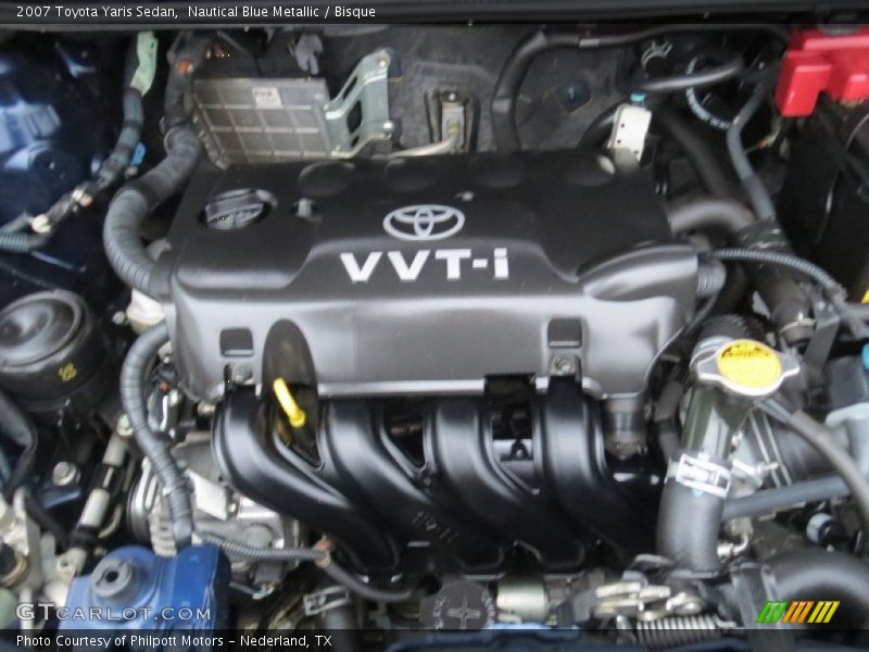 Nautical Blue Metallic / Bisque 2007 Toyota Yaris Sedan