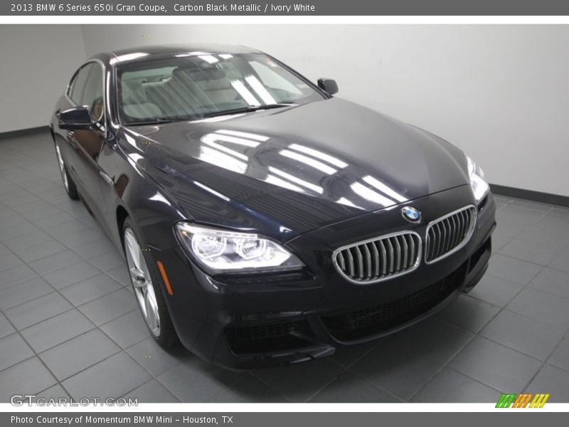 Carbon Black Metallic / Ivory White 2013 BMW 6 Series 650i Gran Coupe