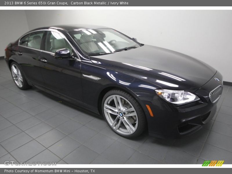 Carbon Black Metallic / Ivory White 2013 BMW 6 Series 650i Gran Coupe