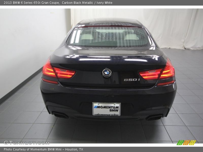 Carbon Black Metallic / Ivory White 2013 BMW 6 Series 650i Gran Coupe