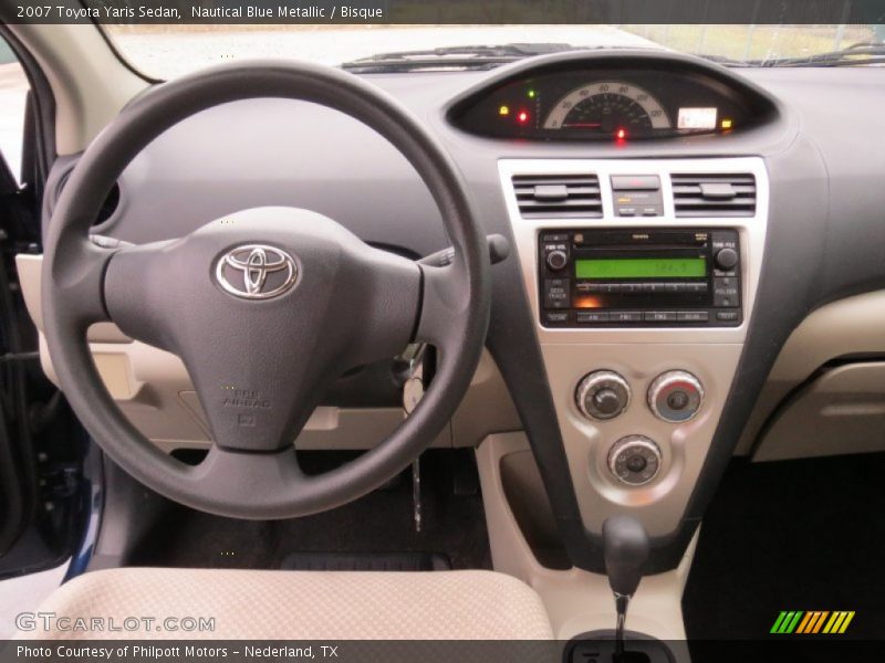 Nautical Blue Metallic / Bisque 2007 Toyota Yaris Sedan